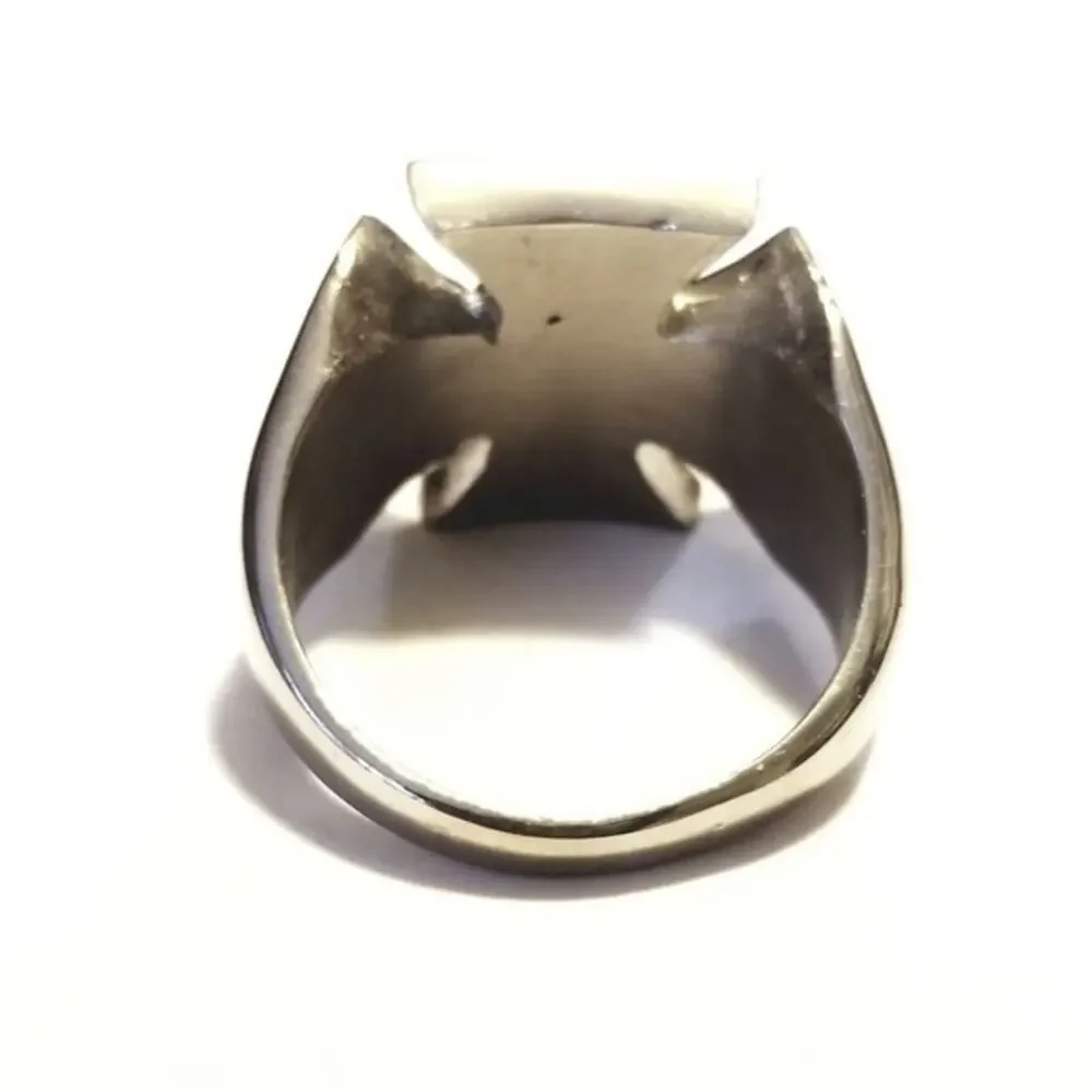 316L stainless steel skull biker hypoallergenic tarnish resistant ring size‎ 13